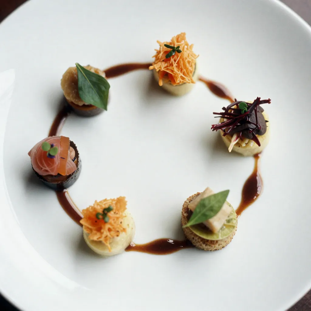 Textural contrast in food styling